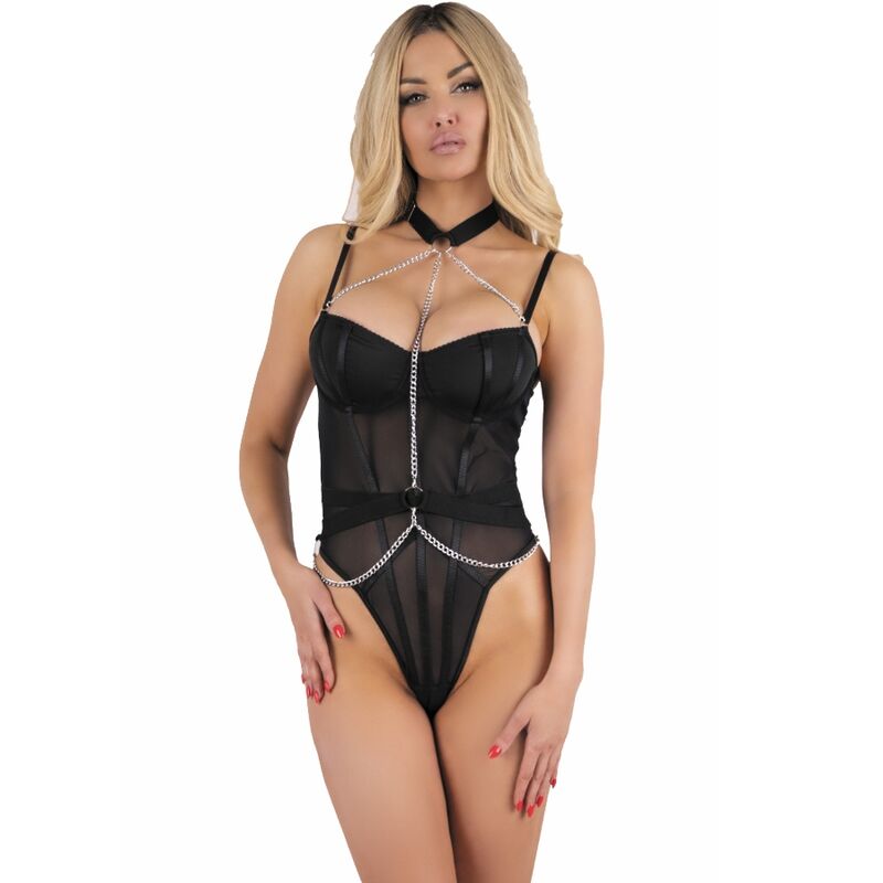 Livco Corsetti Fashion - Melisenda Cf 1709 Roupão De Banho + Camiseta + Tanga Preto S