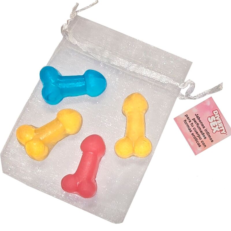 Diablo Picante - 4 Mini Sabonetes Perfumados Em Formato De Pênis