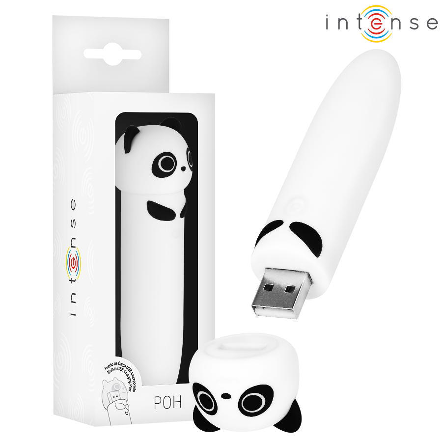 Poh Panda Vibrating Bullet Usb Recarregável 10 X 2,2 Cm - Intenso