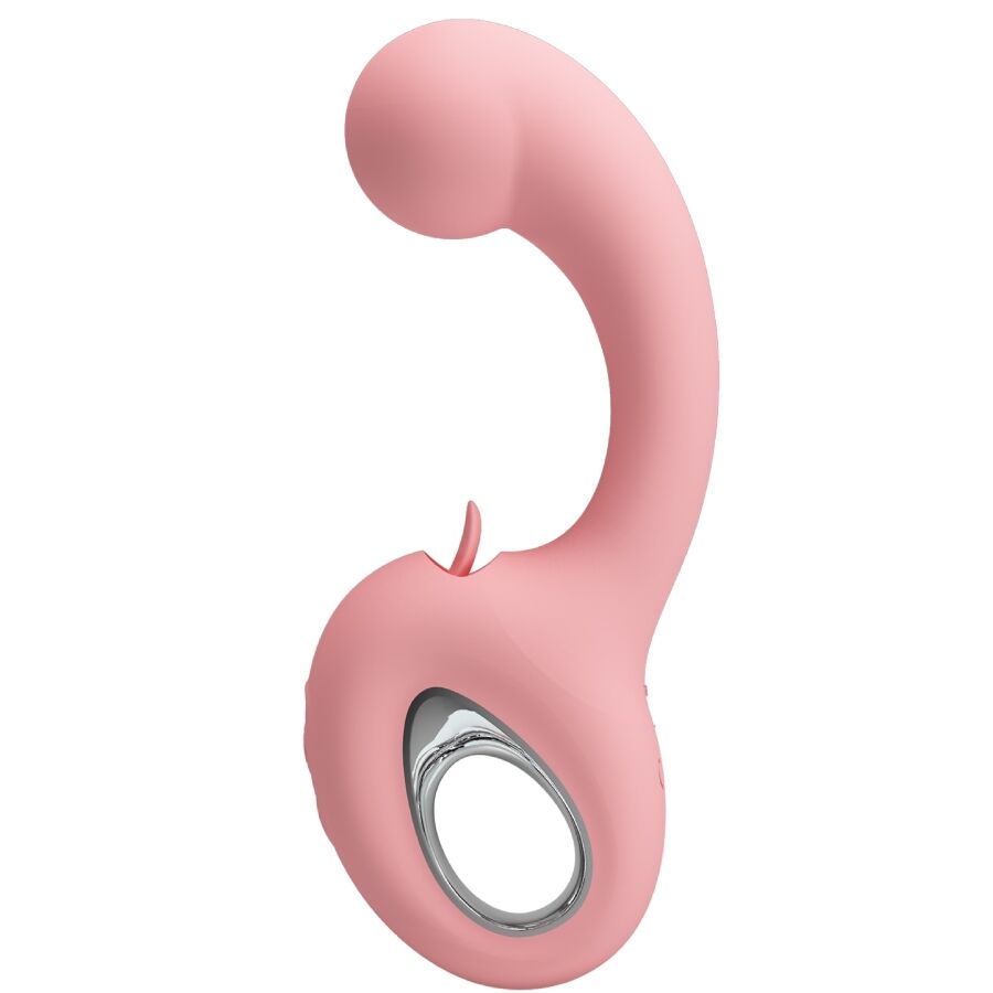 Erynnyes Vibrador Ponto G + Estimulador De Clitóris 10 Vibrações Rosa - Pretty Love